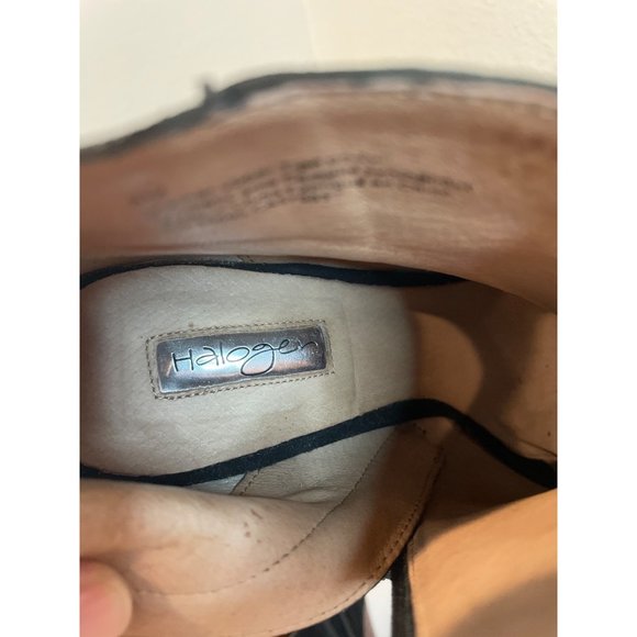 Halogen Warin Black Suede Open Toe Bootie - Picture 8 of 9